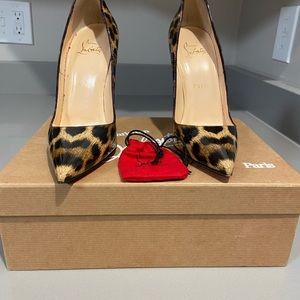 Christian Louboutin So Kate 120 Patent Leopardino 50s